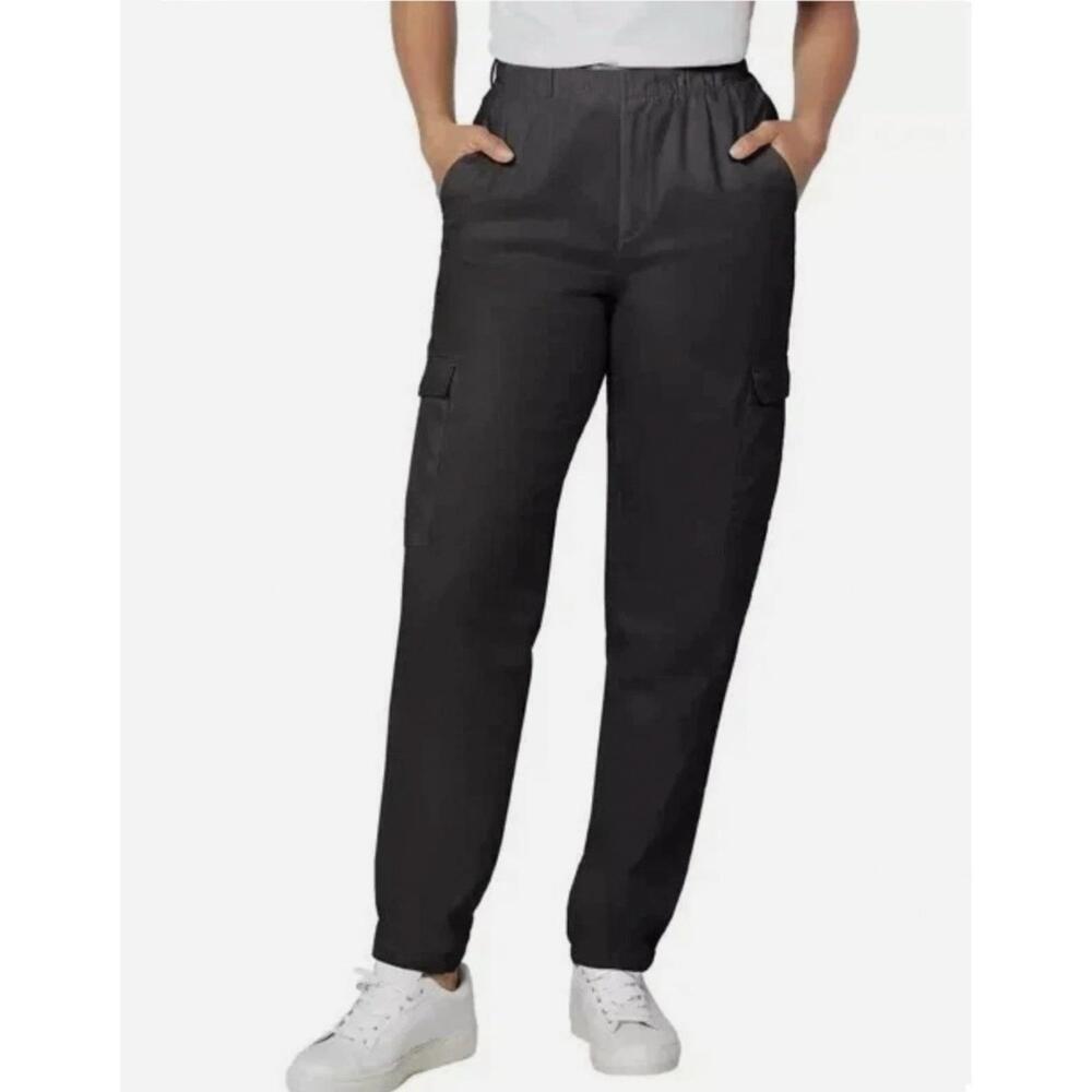 GAP Women's Twill Cargo Pant, Cotton Blend Black, Size XL. P